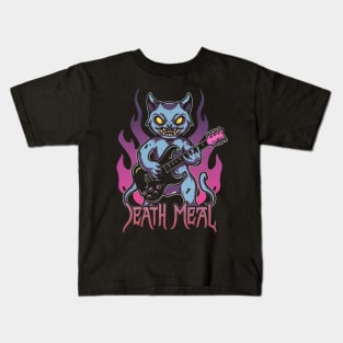 Death Metal Satanic Baphomet Cat Kids T-Shirt